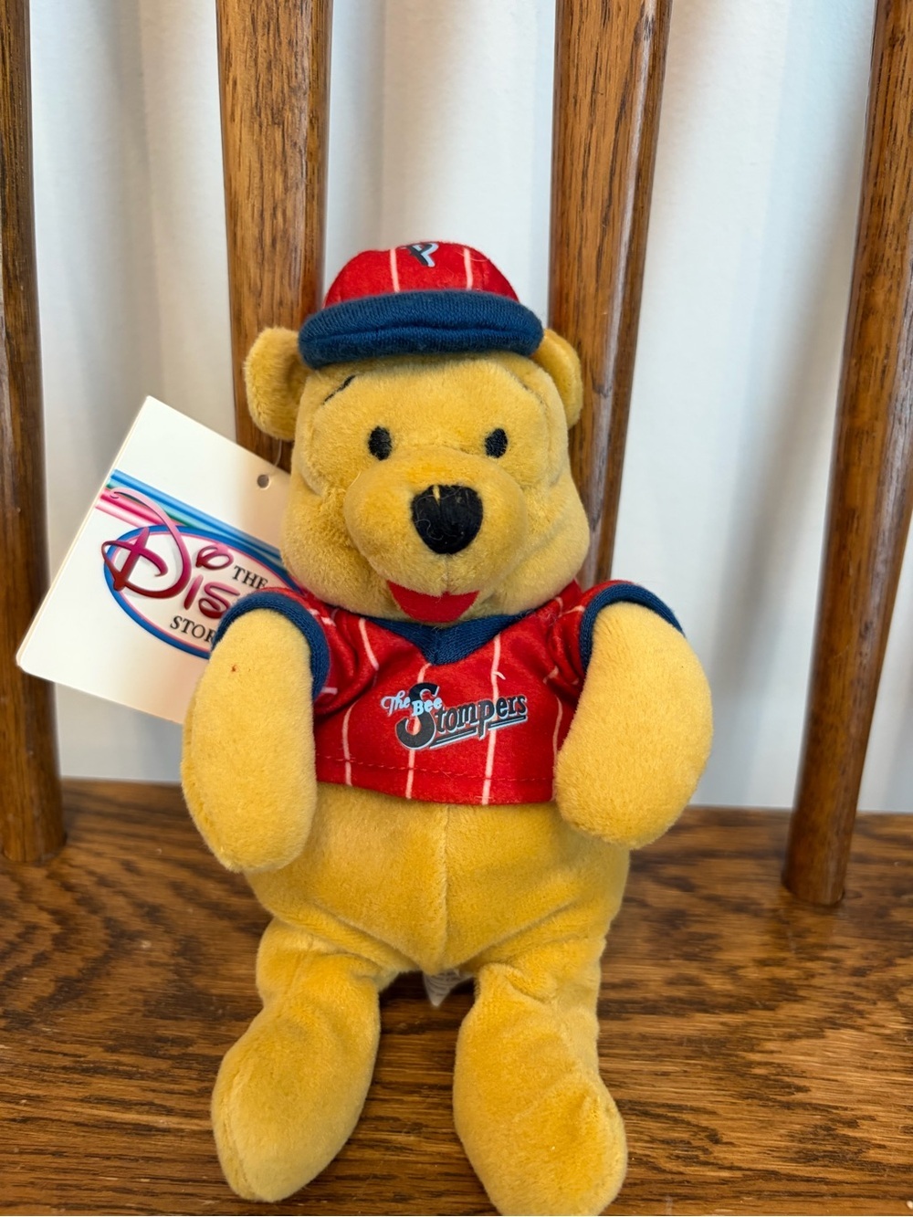 Vintage Disney Store Winnie the Pooh Baseball Plush Mini Bean Bag 8" NWT